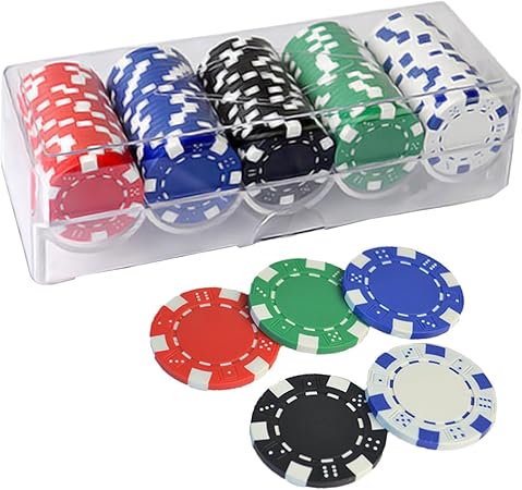 Amazon Bihako ポーカーチップ カジノ ポーカー チップ 麻雀 コイン 11 5g 5色 100枚 ケース付 カジノチップ おもちゃ