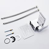 Funime Waterfall Basin Tap Chrome Brass Square Mixer Sink Faucet UK Fittings view 6