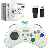 Retro-Bit Official Sega Saturn 2.4 GHz Wireless Controller for Sega Saturn, Sega Genesis Mini, Switch, PS3, PC, Mac - Include