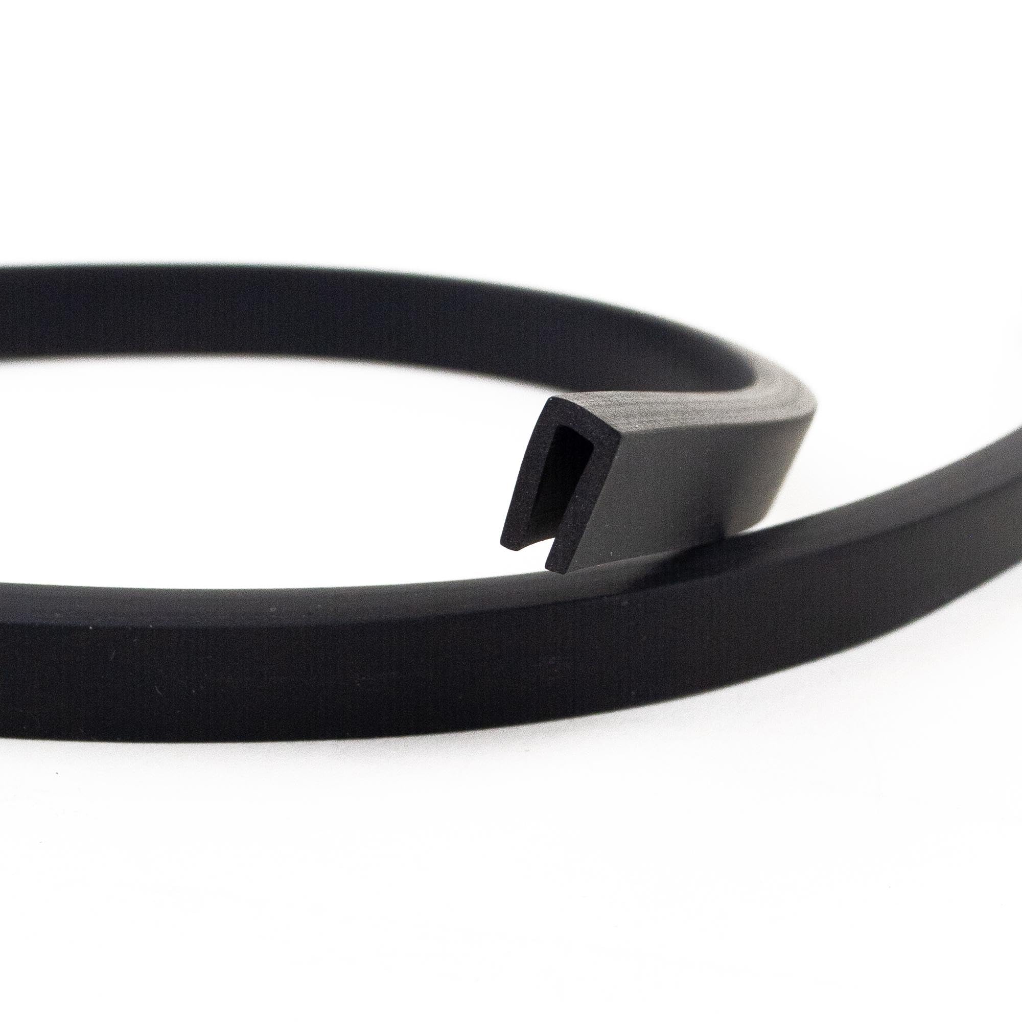 Eutras Edge Protection Profiled Holder FP3003 Edge Protection Rubber Seal Gap Size 3.0 mm, Black, Black, 1801
