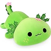 Onsoyours Cute Axolotl Plush, Soft Stuffed Animal Salamander Plush Pillow, Kawaii Plushie Toy for Kids (Axolotl Cactus, 13")