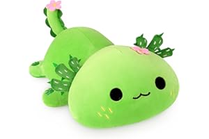 Onsoyours Cute Axolotl Cactus Plush, 19" Soft Large Stuffed Animal Salamander Big Plush Pillow, Kawaii Plushie Toy for Kids (Axolotl Cactus, 19")