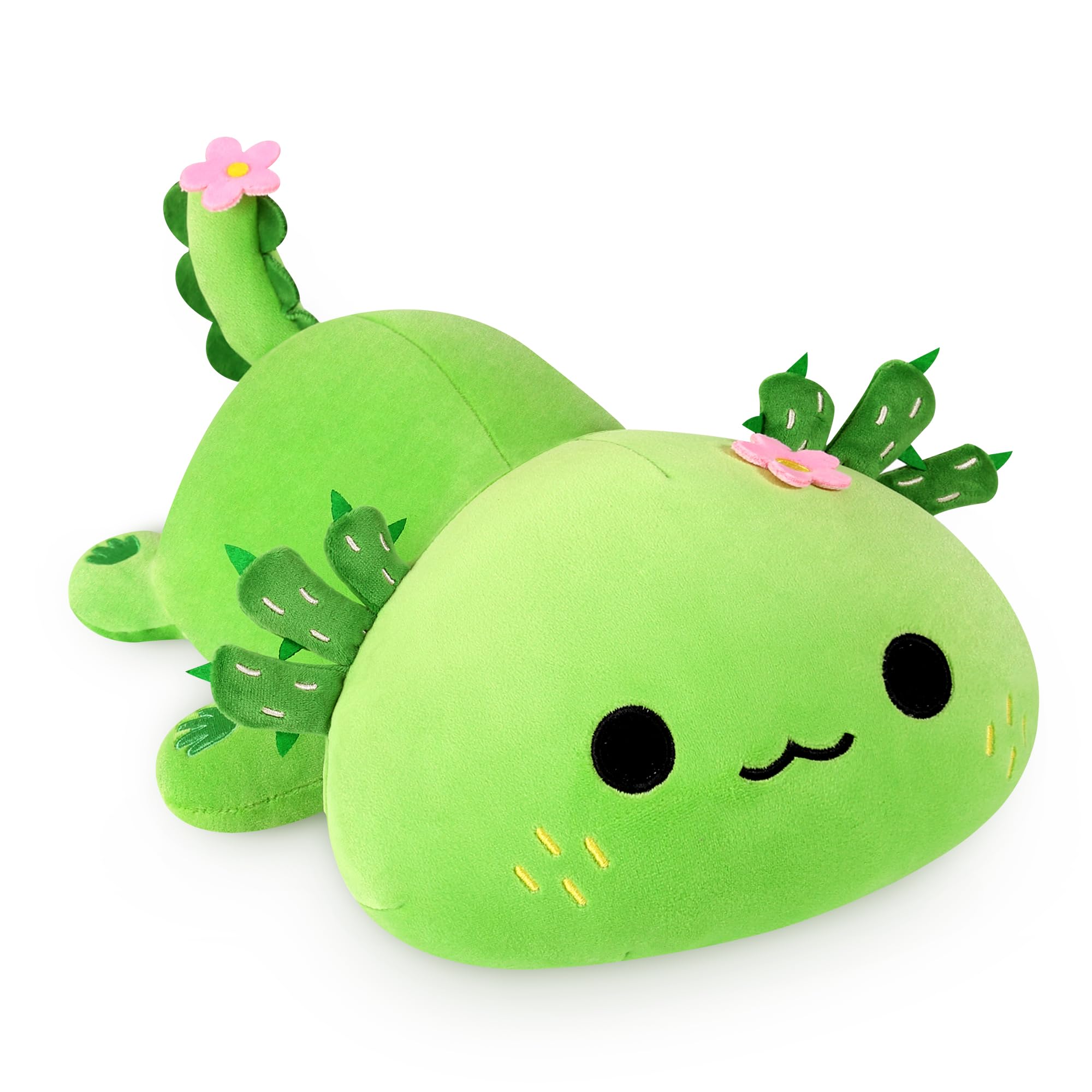 Onsoyours Cute Axolotl Cactus Plush, 19" Soft Large Stuffed Animal Salamander Big Plush Pillow, Kawaii Plushie Toy for Kids (Axolotl Cactus, 19")
