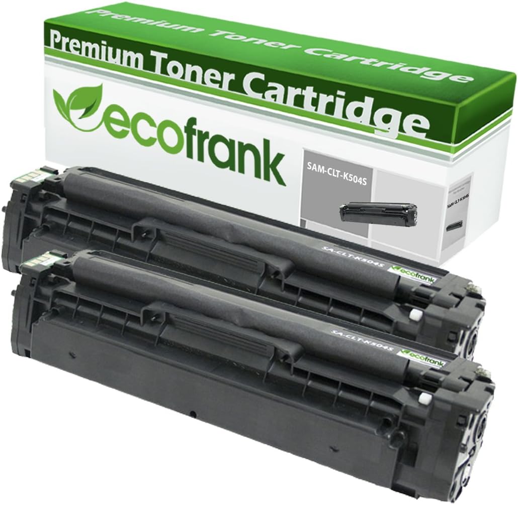 EcoFrank Compatible Toner Cartridge Replacement for Samsung CLT-K504S K504 (Black, 2-Pack)