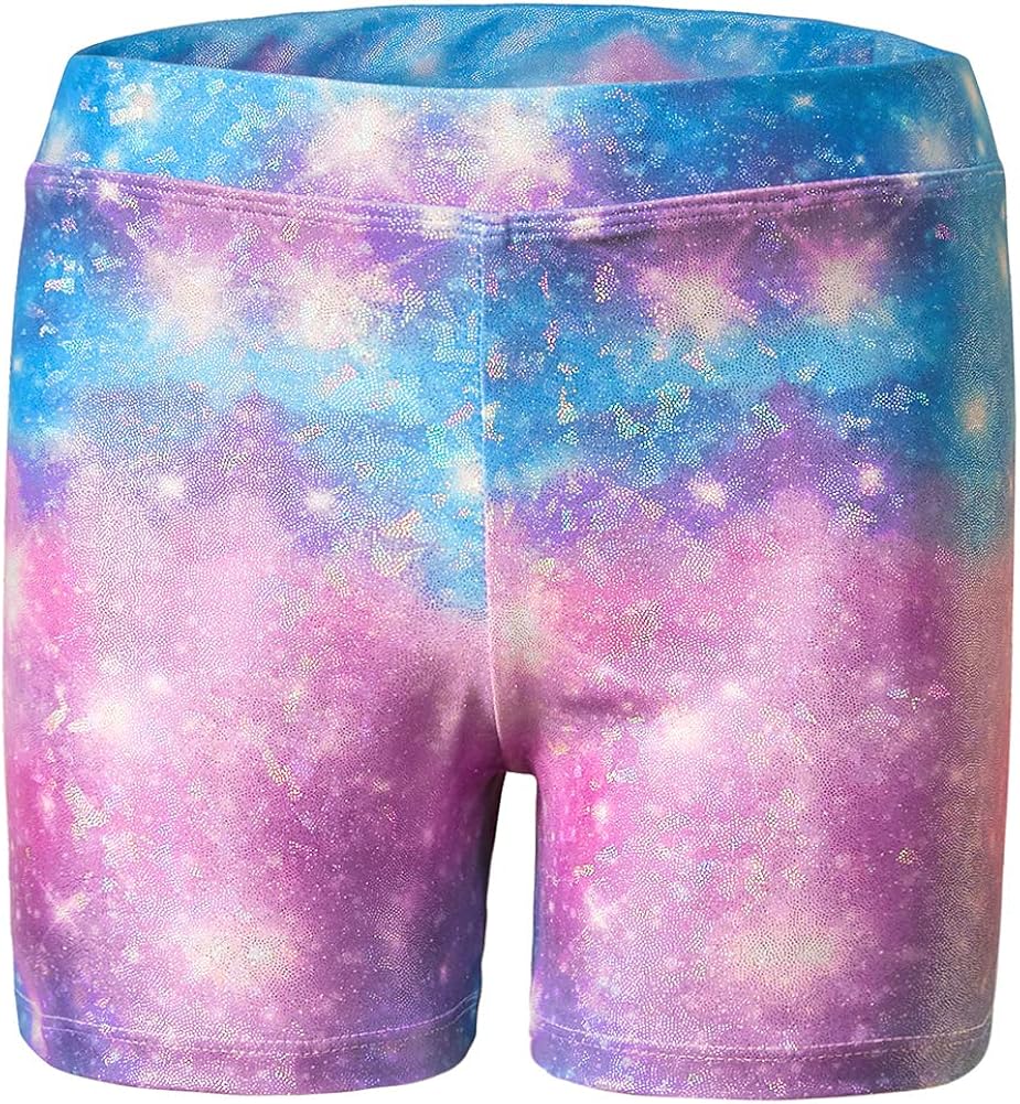 Play Tailor Girls Gymnastics Shorts Dance Shorts Cute Sparkle Spandex