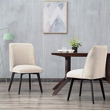 Tongli Gepolsterter Drehstuhl Fur Esszimmer Kuche Buro 2 Stuck Beige Amazon De Kuche Haushalt
