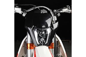 CHANGCHENG Dirt Bike Headlight Led，66W 3000lm Universal Motorcycle LED Headlight Kit，Pit Bike Headlight for Most Pit Dirt Bike Motorcycle Enduro ATV Scooters-Black