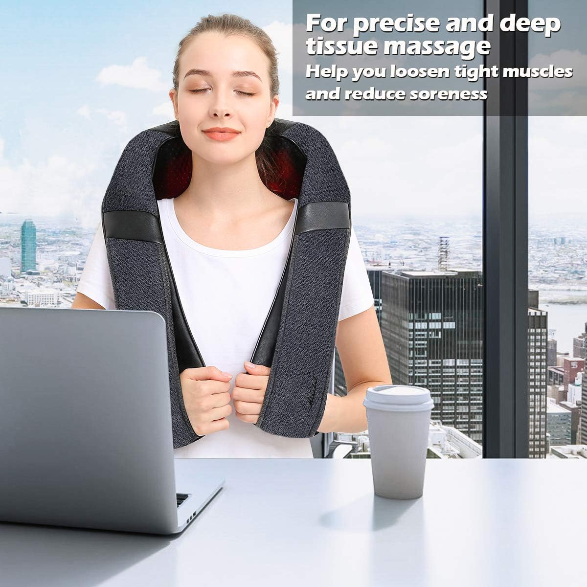 Back Massager, Shiatsu Back Neck Massager with Heat, Electric Shoulder Massager, Kneading Massage Pillow for Neck, Back, Shoulder, Foot, Leg, Muscle Pain Relief, Home,Office,Car Use - Christmas Gifts: Health & Personal Care