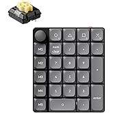 Keychron K0 Max Wireless Low-Profile Number Pad, QMK/VIA Programmable, Hot-Swappable Banana Switch, RGB Backlit, 2.4GHz &amp; Bluetooth 5.3, 1000Hz Polling Rate, with Knob, for Windows/Mac