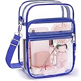 Blvornl Clear Crossbody Bag with Adjustable Shoulder Strap, Stadium Approved PVC Purse Bag, Messenger Bag
