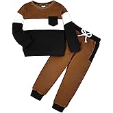 Toddler Boys Clothes Long Sleeve Patchwork Sweatshirt Pullover Tops Casual Pocket Pants Fall Winter Outfits 2-6 Years