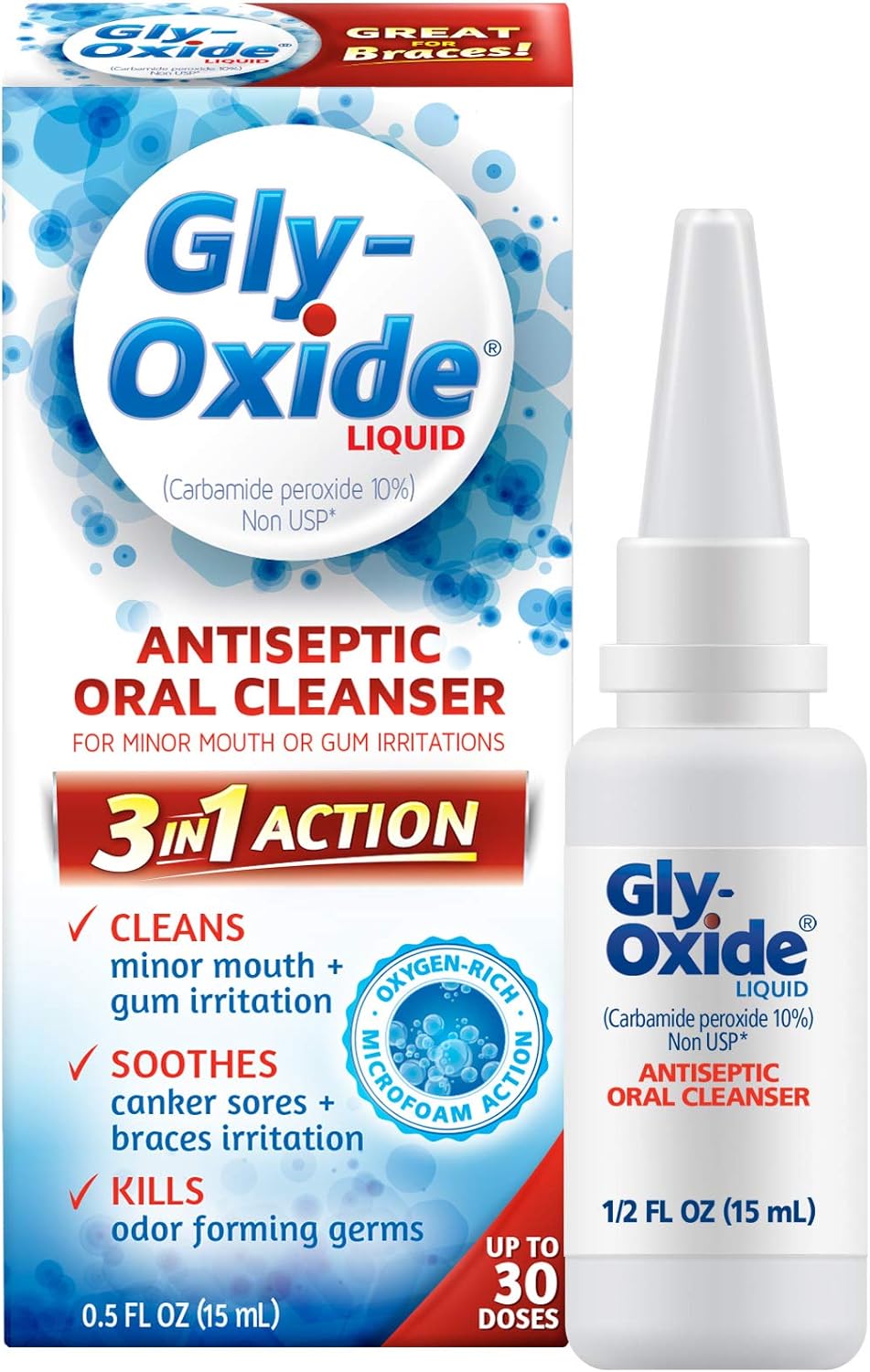 Gly-Oxide Liquid Antiseptic Oral Cleanser, 0.5 oz and 2 oz: Health & Personal Care