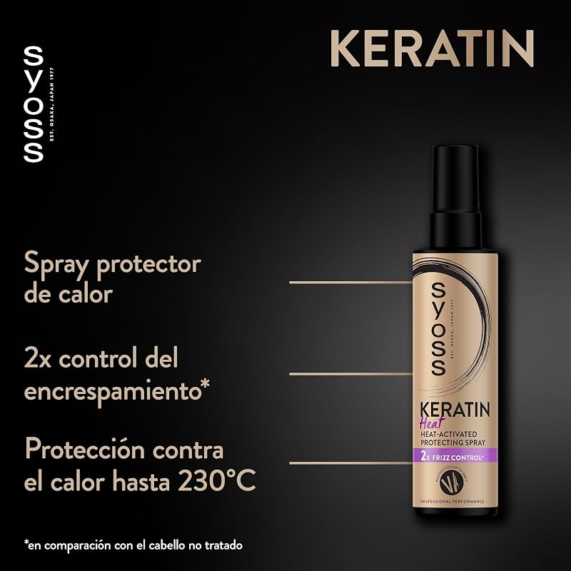 Protetor térmico de queratina, 2 x 200 ml