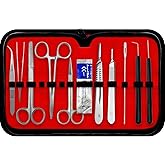 DEXSUR 30 Pcs Advanced Dissection Kit Biology Lab Anatomy Dissecting Set for Medical Students and Veterinary with Stainless Steel Scalpel Knife Handle Blades