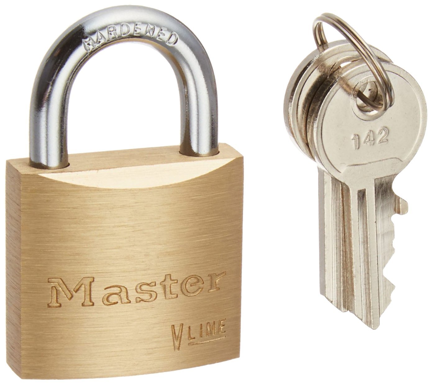 MASTER LOCK BRASS PADLOCK, KEYED ALIKE