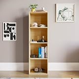 Vida Designs Oxford 4 Tier Cube Bookcase Oak Shelving Storage Unit view 2
