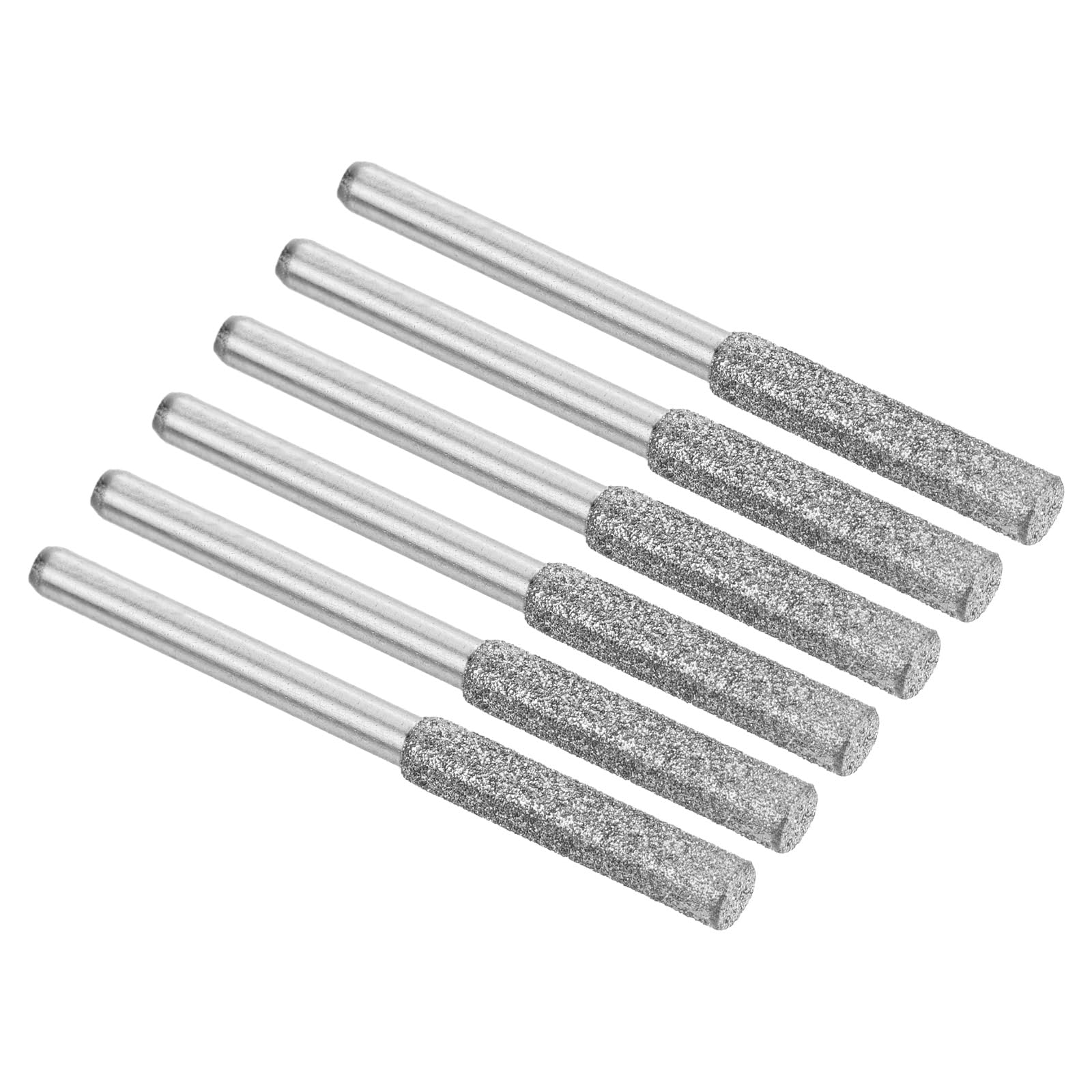 PATIKIL 5/32 Inch Diamond Chainsaw Sharpener, 6 Pack Sharpening Stone Polishing Grinding File Tool, Silver