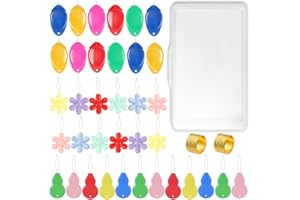 JNEOACE Needle Threaders, 38 Pcs Needle Nhreaders for Hand Sewing with Clear Case for Needlework, Sewing Machines, Embroidery and Cross Stitch