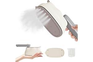 SJAVX Mini Steam Iron: Steamer Iron for Clothes handheld steamer for beautural steamer for clothes Support Dry and Wet Ironing 2 in 1 Fast Heat-Up Vintage temperature display for Home Travel College