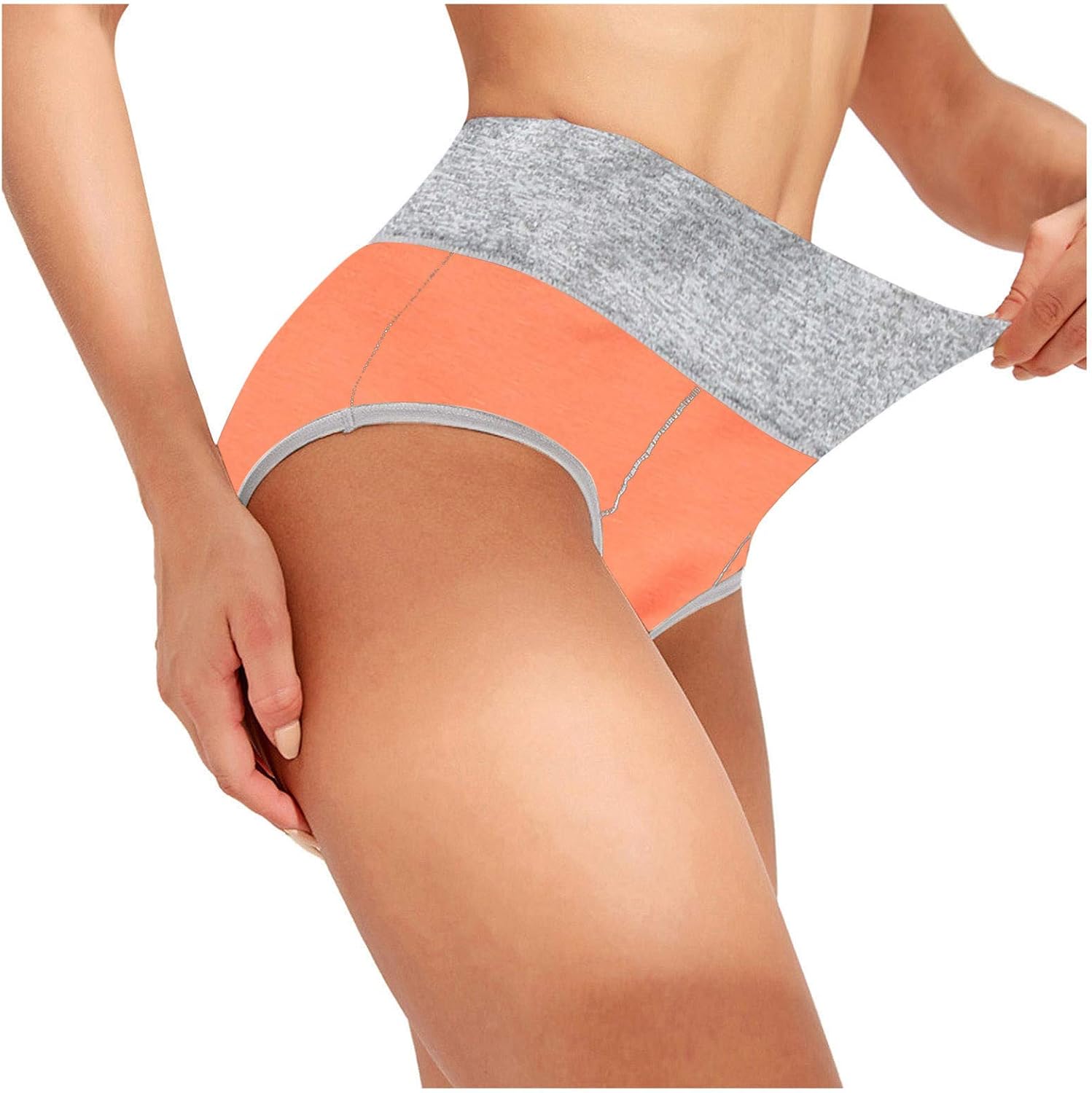 Siaonvr 5 Pack Women's High Waisted Underwear Ladies Soft Full Briefs