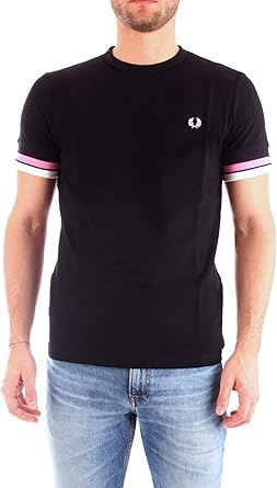 camiseta negra fred perry