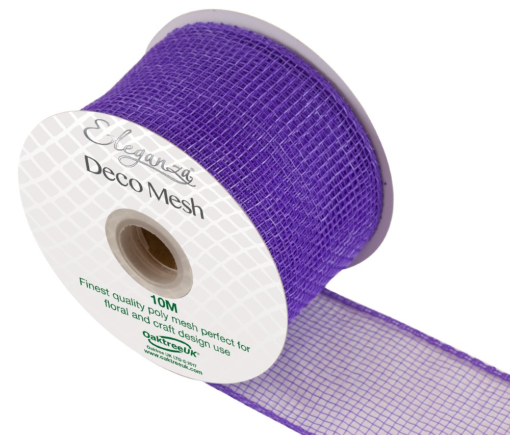 Eleganza Deco Mesh, Poly Mesh, Purple, 11 x 11 x 7 cm