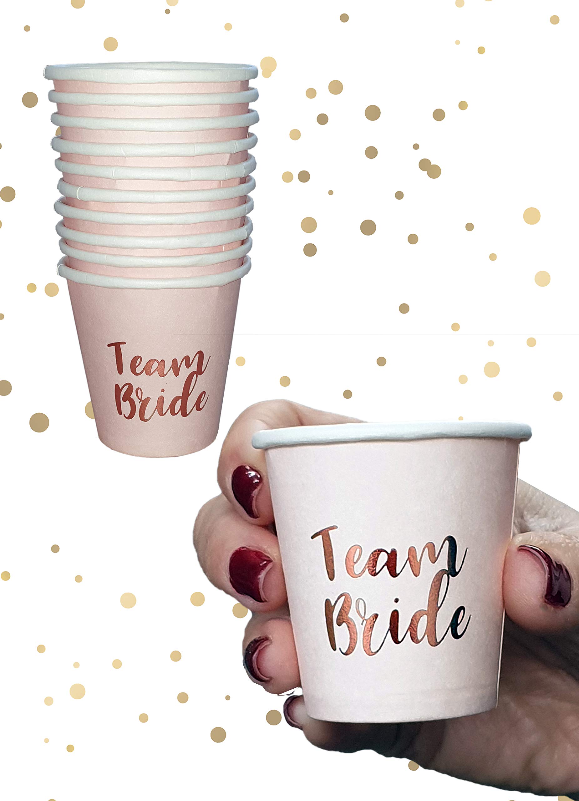 Alandra Party SHOT-TEAMRG Rose Gold Pack of 10 Team Bride Shot Cups