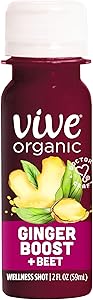 Vive Organic Ginger Boost + Beet Wellness Shot, 2 fl oz Bottle