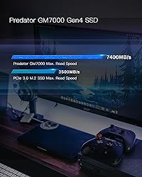 acer Predator GM7000 1TB NVMe Gen4 Gaming SSD, M.2