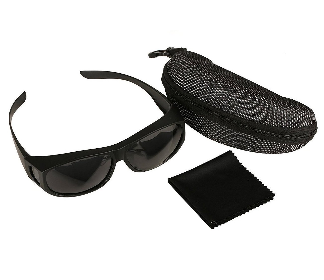 Bezzee-Pro Sovraocchiali Da Sole Con Lenti Polarizzate- Copertura per  Qualsiasi Tipo Di Occhiali Da Vista Comodi per Adulti Uomini E Donne Nero  Antiriflesso Occhiali da sole Abbigliamento berjaya.edu.my