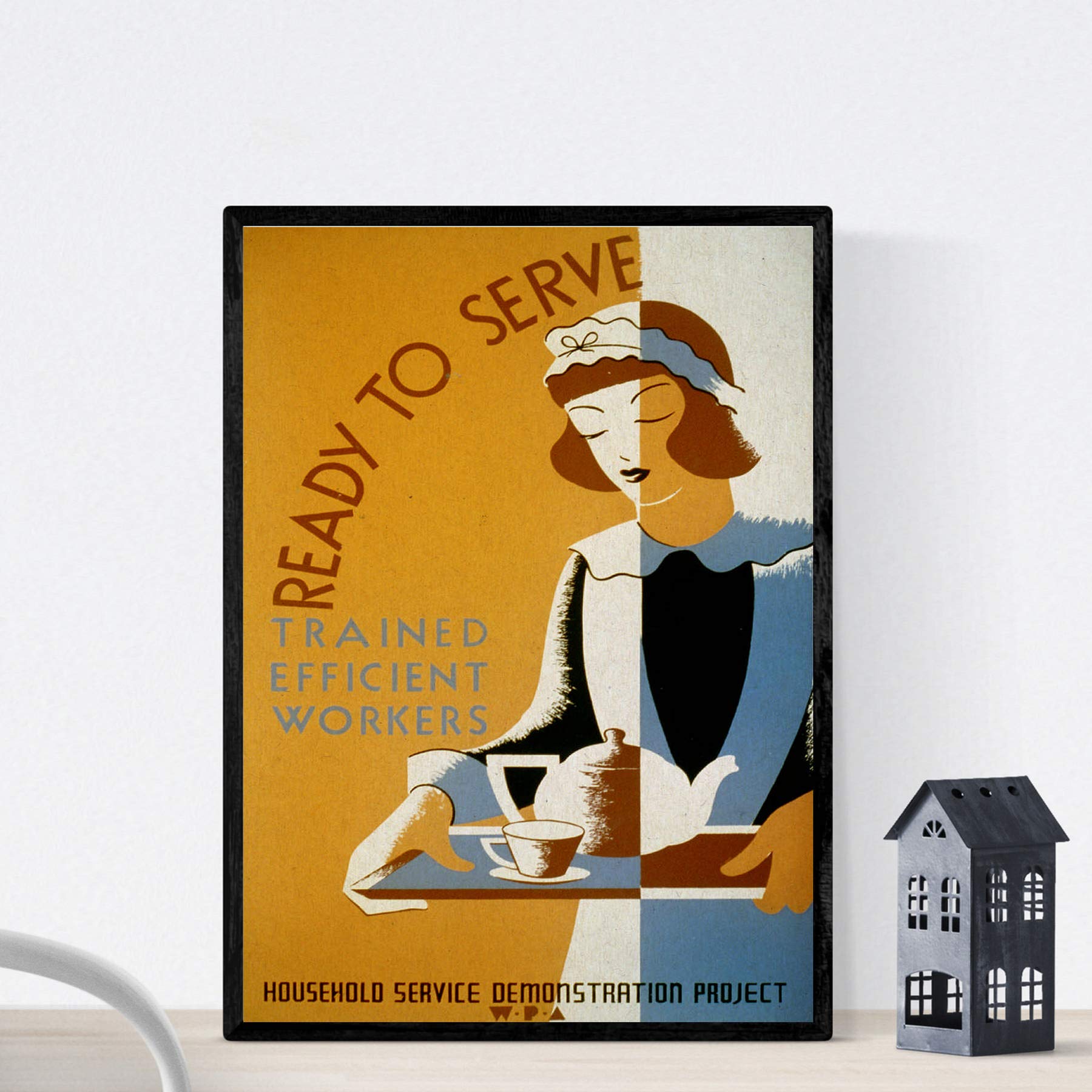 Nacnic Vintage Poster Vintage Poster training course Ready to Serve. A3 size