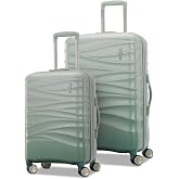 American Tourister Cascade Hardside Luggage with Spinner Wheels, 2PC SET 20/24, Sage Green