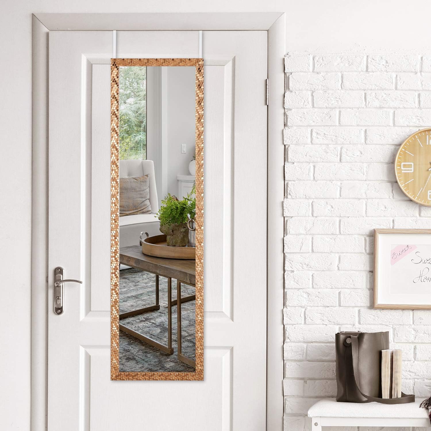 Rose Home Fashion Mosaic Style Frame48" x 14", Door Mirror