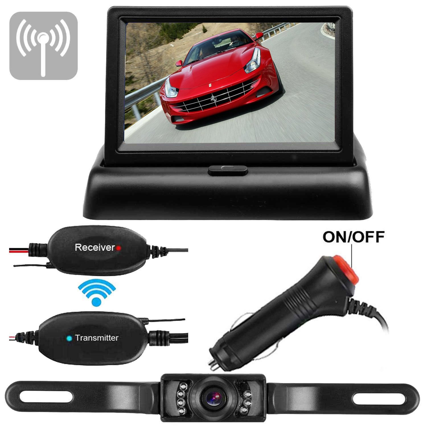 Wireless Backup Camera and monitor Kit Waterproof Amazon.co.uk