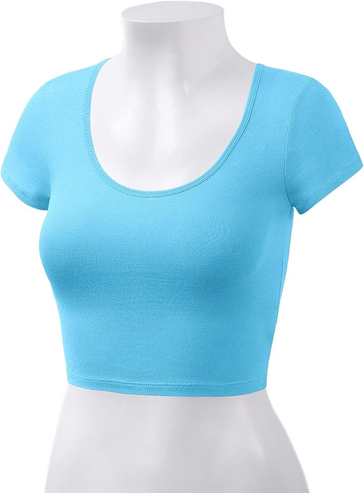 aqua blue crop top