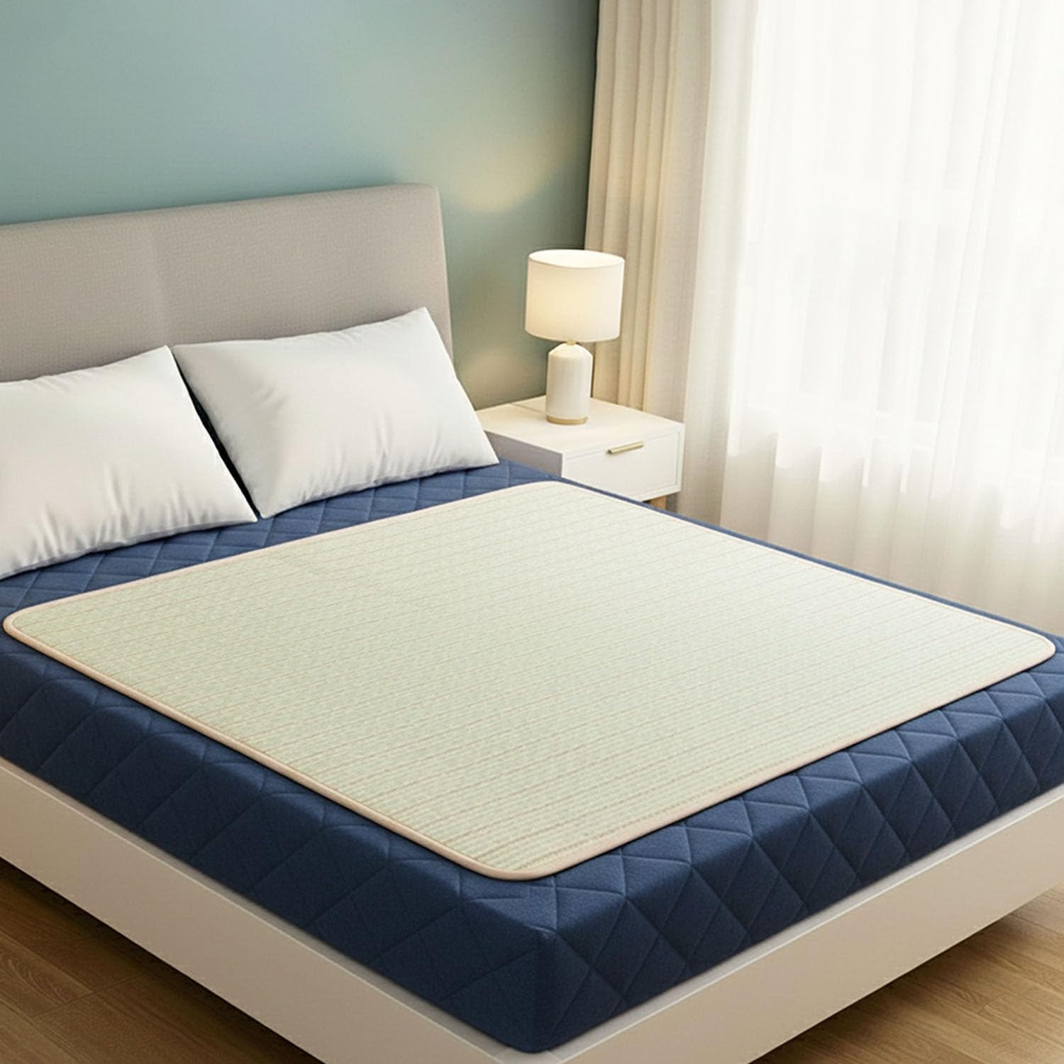 Photo 1 of Bed Pads Washable Waterproof, 40"x 60" Large Soft Reusable Pee Pads for Incontinence, 4-Layer Protectors Absorbent Cotton Underpads for Urine Adults, Elderly, Seniors,Women, Kids & Pets Bedwetting