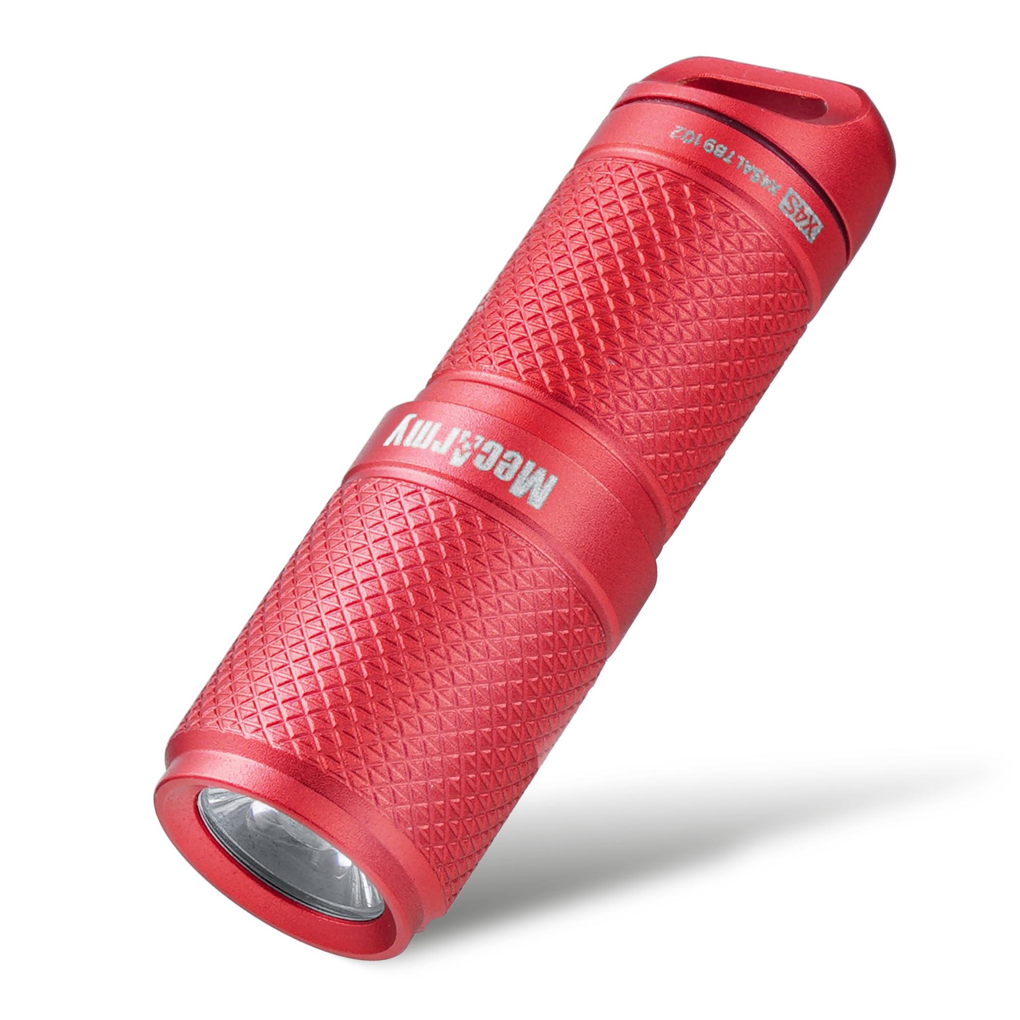 MecArmy X4S 130 Lumen Aluminum Super Micro-Sized Keychain EDC Flashlight with Micro USB Charging | Handheld Rechargeable Everyday Carry Car Keychain Light | Outdoor Camping Waterproof Torch (Red)
