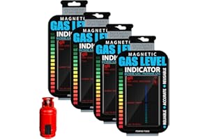 OUDAIN 4 Pieces Magnetic Gas Level Indicator Reusable Propane Fuel Level Indicators Propane Tank Gauge for Home Kitchen Tool Outdoor Barbecues, Camping