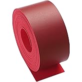 Picheng Faux Leather Straps 2 Inch Wide Leather Strip, 138 Inch Long Leather Belt Strips for DIY Craft, Hobby Workshop (Big Red, 2 Inch)