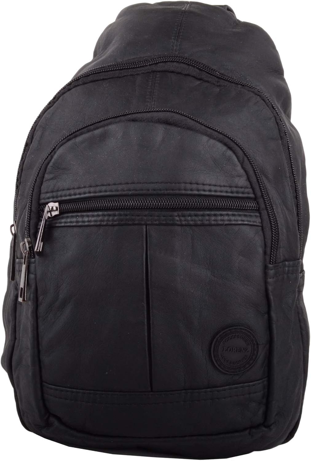 Valita Womens Super Soft Faux Leather Travel Back Pack/Ruck Sack/Shoulder Bag - Black