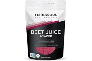 Terrasoul Superfoods Organic Beet Juice Powder, 4 Oz - Grown In USA | Concentrated Beet Juice Crystals | Energy & Stamina...