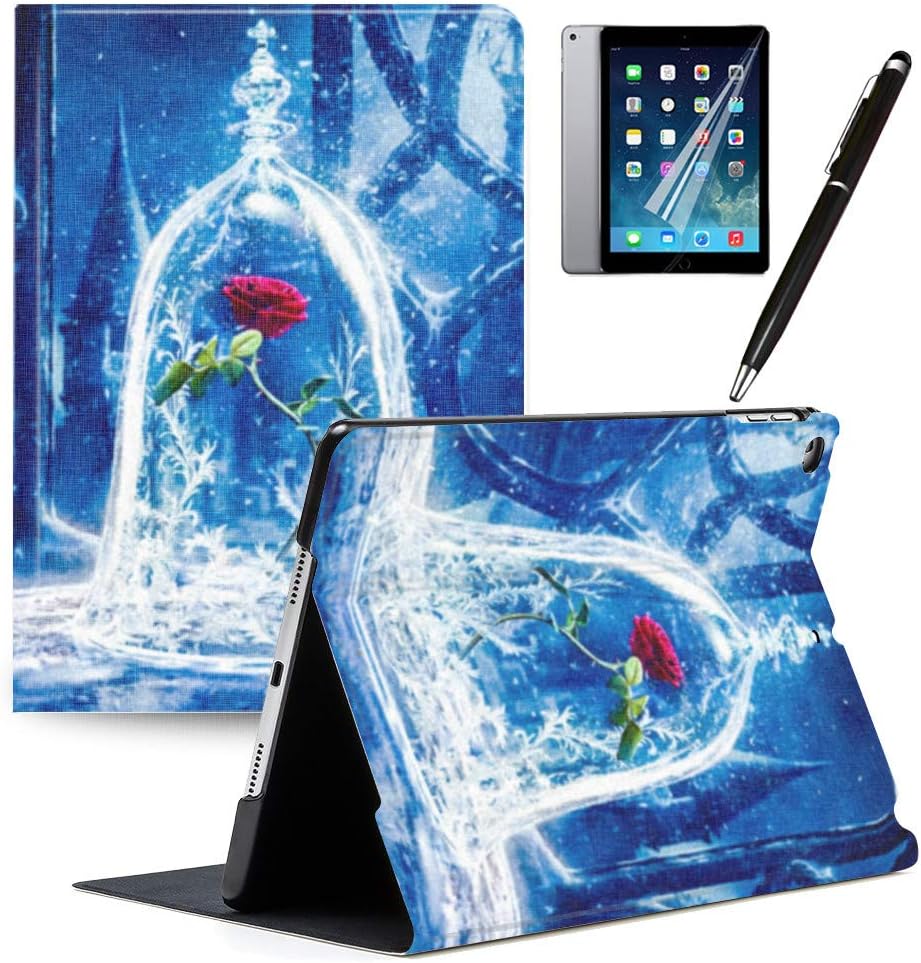 LJX iPad 7th Generation 10.2" 2019 Case Mickey Minnie Mouse Cute Cartoon Cover PU Leather Stand Protection Smart Auto Sleep/Wake Shell Compatible for Apple iPad 10.2 inch 2019#F