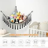 VISATOR Toy Hammock for Stuffed Animals Macrame Boho Wall Hanging net view 6