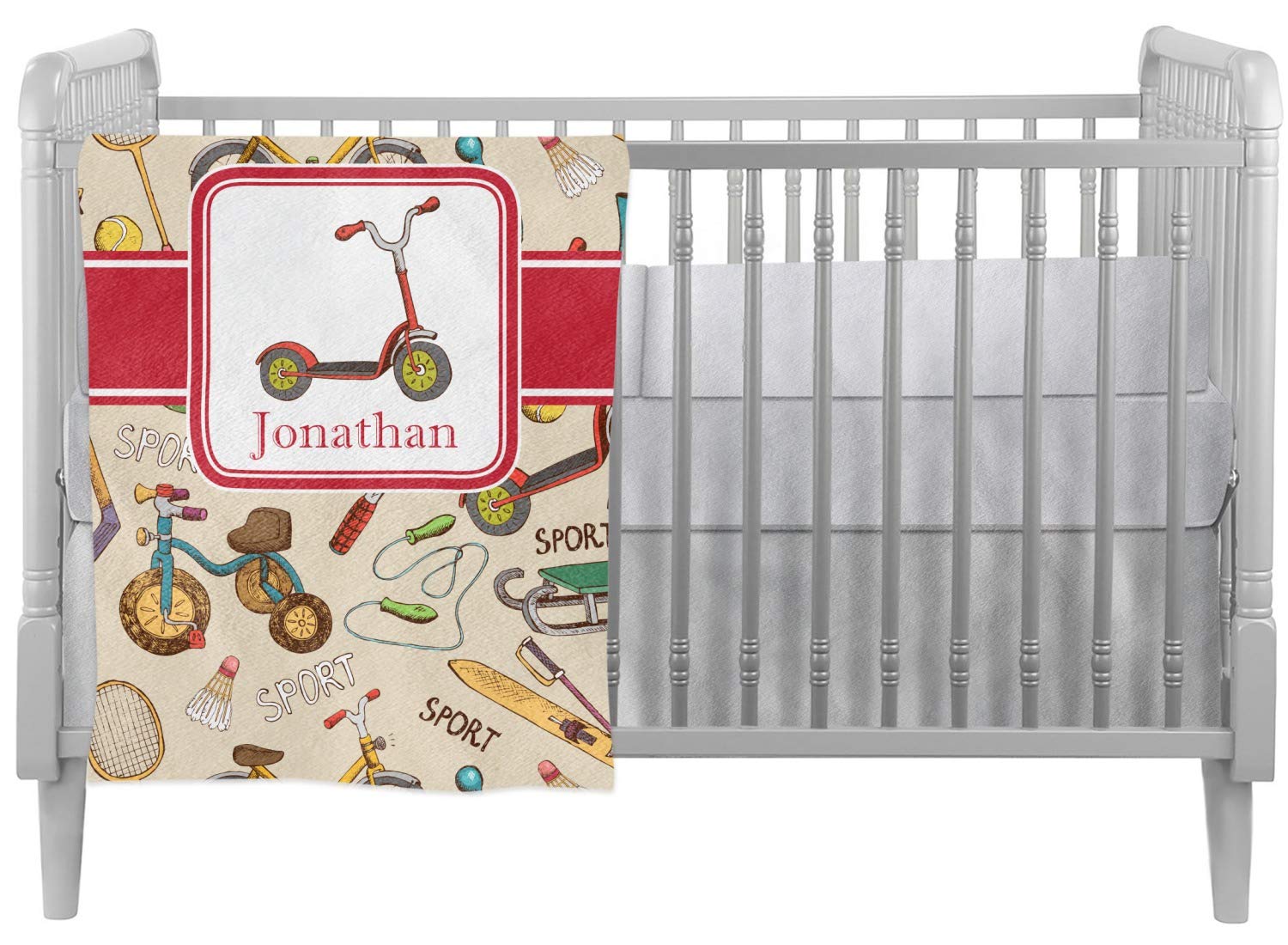 vintage sports crib bedding