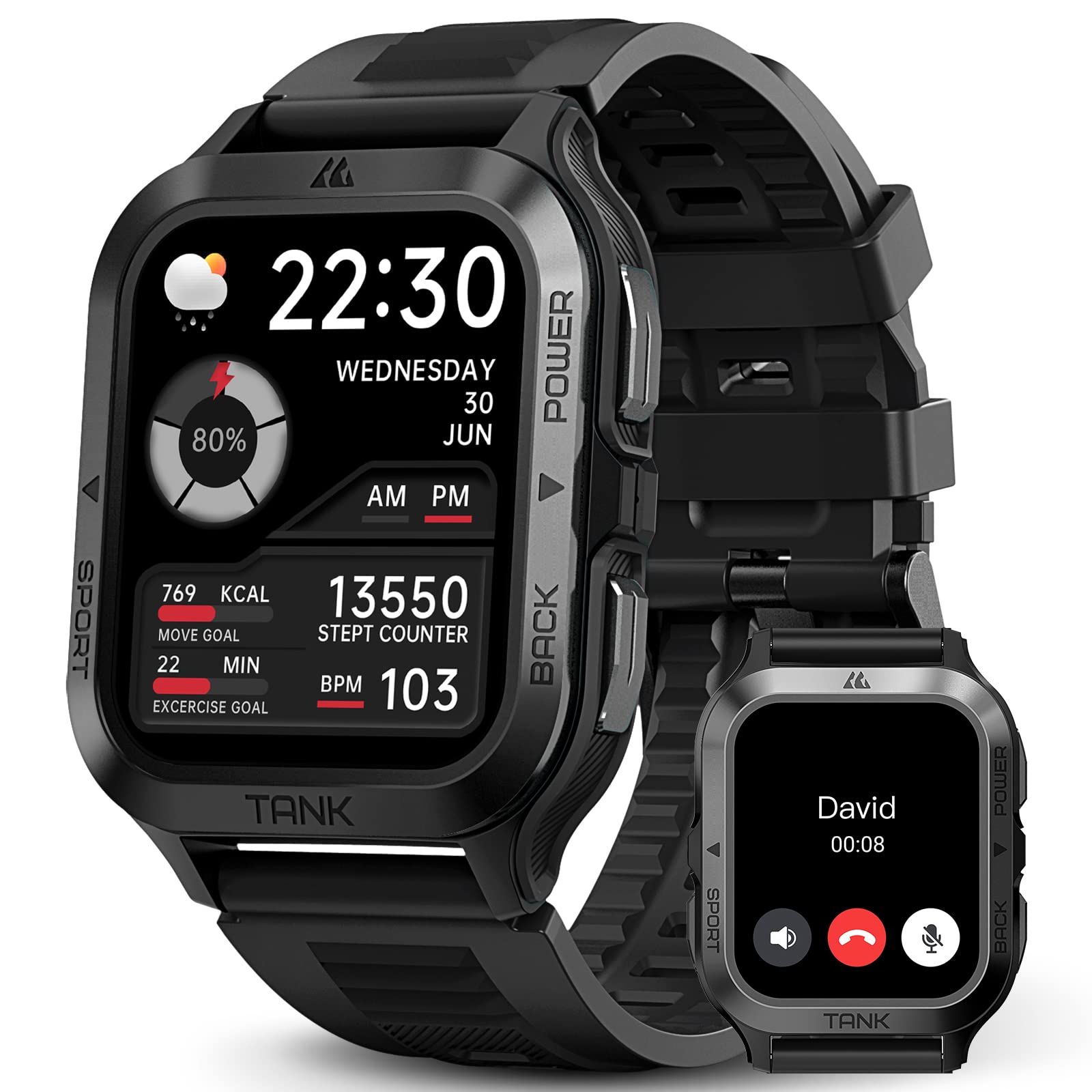 Mua AMAZTIM Smart Watch, 60 Days Extra-Long Battery, 50M Waterproof ...