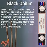 M & J Satya Nag Champa Black Opium Incense Sticks 4 Pack with Holder view 2