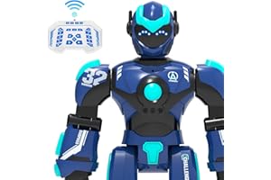 STEMTRON Robot Toys for Kids, Programmable Remote Control Robot with Gesture Sensing, Voice Control & LED Face, 15 3/4"