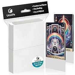 Uniclife 100 Counts White MTG Card Sleeves Matte