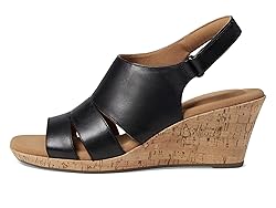 Rockport Women's Briah Sling Wedge Sandal, Black