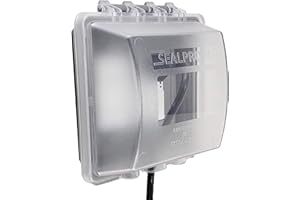 Sealproof 2-Gang Weatherproof In Use Outlet Cover | Two Gang Outdoor Plug and Receptacle Protector, Lockable, UL Extra Duty Compliant, 45 Configurations